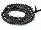Matte Black Sandalwood Beads, 8mm Round-Wood-BeadXpert