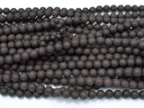 Matte Black Sandalwood Beads, 8mm Round-Wood-BeadXpert