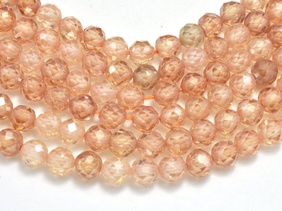 Cubic Zirconia - Light Champagne, CZ beads, 4mm, Faceted-BeadXpert