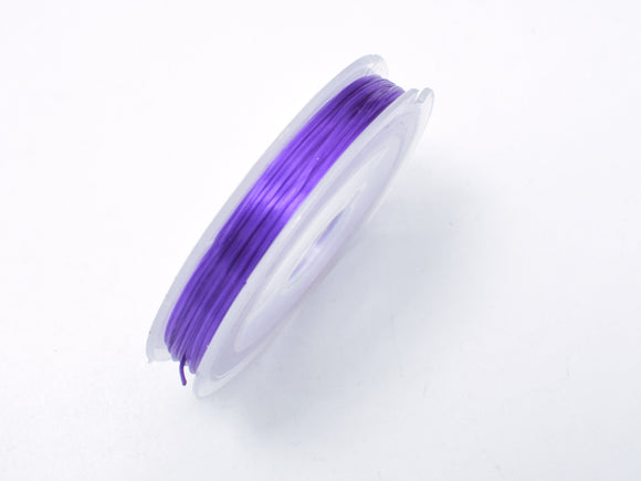 2Rolls Purple Stretch Elastic Beading Cord, 0.5mm, 2 Rolls-20 Meters-Metal Findings & Charms-BeadXpert