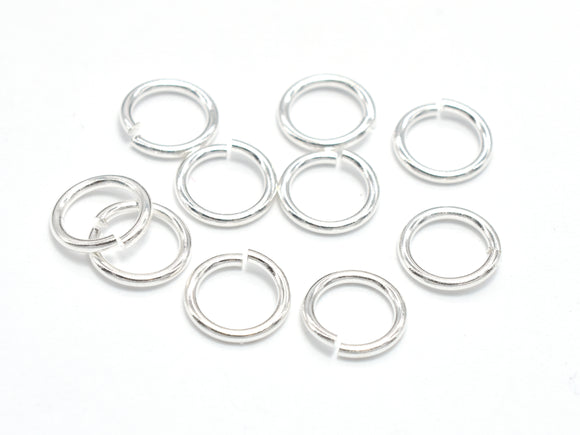 300pcs 6mm Open Jump Ring, 0.8mm (20gauge), Silver Plated-Metal Findings & Charms-BeadXpert