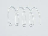 4pcs 925 Sterling Silver Arc Earwire, 20 gauge Earring Hook-Metal Findings & Charms-BeadXpert