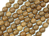 Wenge Wood Beads, 8mm Round Beads, 34 Inch-Wood-BeadXpert