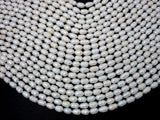 Fresh Water Pearl Beads, Rice, White, 6x(8-9)mm-Pearls & Glass-BeadXpert