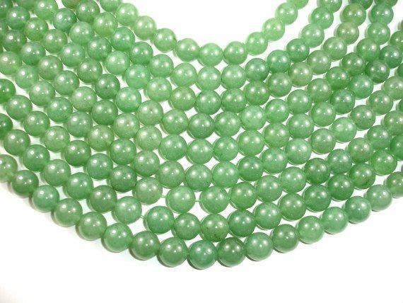 Green Aventurine Beads, Round, 12mm-Gems: Round & Faceted-BeadXpert