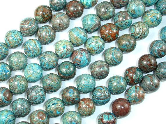 Blue Calsilica Jasper, 12mm Round Beads-Gems: Round & Faceted-BeadXpert