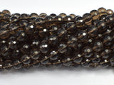 Smoky Quartz 8mm (8.4mm) Faceted Round Beads-BeadXpert