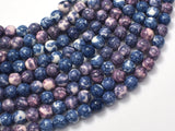 Rain Flower Stone, Blue & Purple, 6mm (6.7 mm) Round-BeadXpert