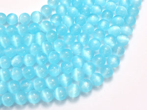 Selenite - Blue, 8mm (8.5mm) Round-BeadXpert