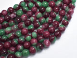 Jade - Red & Green, 8mm Round-BeadXpert