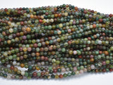 Indian Agate Beads, Fancy Jasper Beads, 4mm Round Beads-BeadXpert