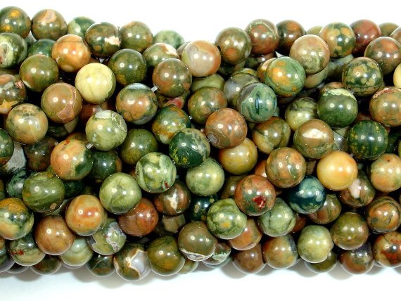Rhyolite Beads, 6mm(6.5mm) Round Beads-BeadXpert