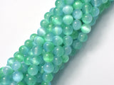 Selenite - Green & Blue, 8mm (8.5mm) Round-BeadXpert