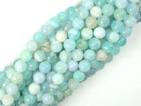 Banded Agate Beads, Light Blue, 6mm, 12.5 Inch, Approx 53 beads