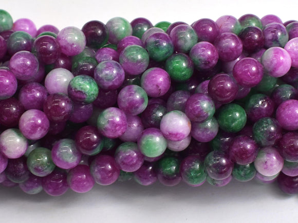 Jade - Ruby & Green, 6mm Round-BeadXpert