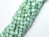 Green Angelite Beads, 5x7mm Nugget Beads, 15.5 Inch-BeadXpert
