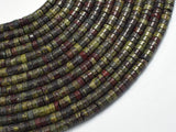 Dragon Blood Jasper, 2x4mm Heishi Disc-BeadXpert