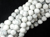 Matte White Howlite, 10mm Round Beads-BeadXpert
