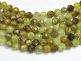 Green Garnet Beads, 3mm (3.4mm) Micro Faceted Round-BeadXpert