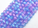 Selenite - Purple & Blue, 8mm (8.5mm) Round-BeadXpert