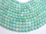 Matte Amazonite Beads, 8mm Round Beads
