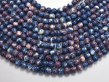 Rain Flower Stone, Blue & Purple, 6mm (6.7 mm) Round-BeadXpert