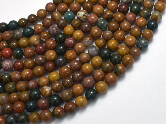 Ocean Jasper, 6mm (6.7mm), Round-BeadXpert