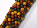 Alashan Agate-Green / Yellow / Red, 8mm-BeadXpert