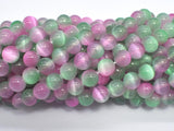 Selenite - Green & Purple, 8mm (8.5mm)-BeadXpert