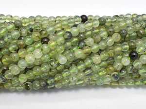 Prehnite Beads, 4mm Round Beads-BeadXpert