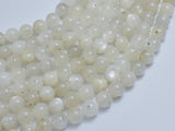 Milky White Moonstone, 8mm Round-BeadXpert