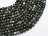 Pyrite in Green Jade, 6mm (6.3mm) Round-BeadXpert
