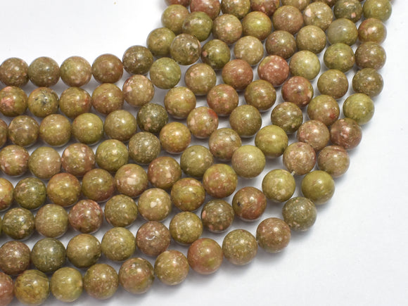 Chinese Unakite Beads, Round, 8mm-BeadXpert
