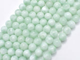 Green Angelite Beads, 8mm Round-BeadXpert