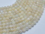 Milky White Moonstone, 6mm Round-BeadXpert