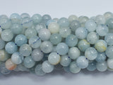 Aquamarine Beads, 8mm (8.3mm) Round Beads-BeadXpert