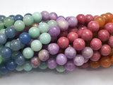 Mixed Stone, Rhodonite, Amazonite, Aventurine, Lepidolite, 8mm (8.6mm)-BeadXpert