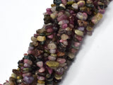 Watermelon Tourmaline, 4mm - 9mm Chips Beads, 33 Inch-BeadXpert