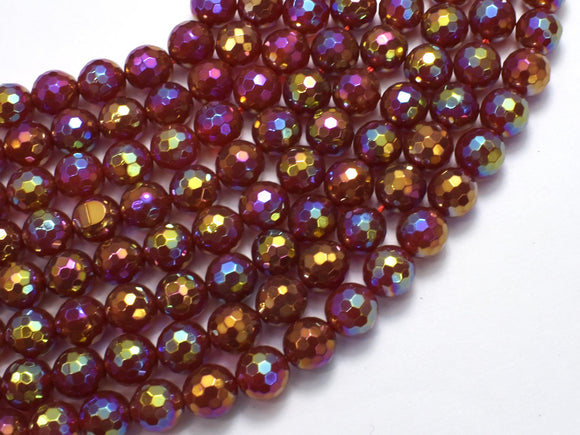 Mystic Coated Carnelian, 8mm Faceted Round-BeadXpert