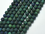 Matte Azurite Malachite Beads, 8mm Round Beads-BeadXpert