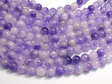 Jade - Purple & White, 8mm Round-BeadXpert