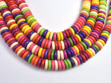 Howlite-Multicolor, 12x3.7mm Disk Beads-BeadXpert