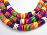 Howlite-Multicolor, 18x3.5mm Disk Beads-BeadXpert
