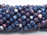 Rain Flower Stone, Blue & Purple, 6mm (6.7 mm) Round-BeadXpert