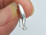 4pcs 925 Sterling Silver Earwire, Earring Hook, Fishhook, 8x16mm-BeadXpert