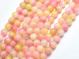 Jade - Pink & Yellow, 8mm Round-BeadXpert