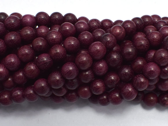 Purple Sandalwood Beads, 6mm Round Beads-BeadXpert