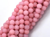 Matte Jade - Rose Pink, 8mm Round-BeadXpert