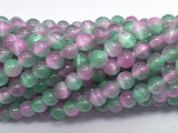 Selenite - Green & Purple, 6mm (6.5mm)-BeadXpert