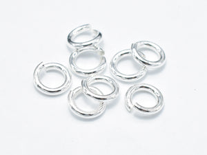 10pcs 925 Sterling Silver Open Jump Ring, 5.9mm, 1mm (18guage)-BeadXpert